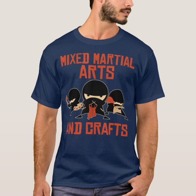 Funny Martial Arts Crafts BJJ Karate Kung fu T Shirt (Framsida)
