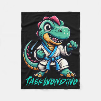 Funny Martial Arts Karate Taekwondo Dino Animal Cu Fleecefilt