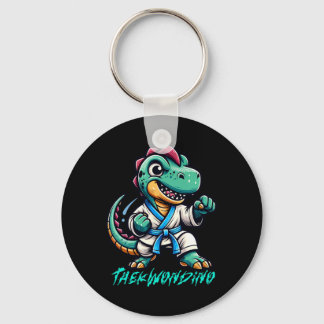 Funny Martial Arts Karate Taekwondo Dino Animal Cu Nyckelring