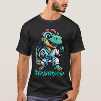 Funny Martial Arts Karate Taekwondo Dino Animal Cu T Shirt