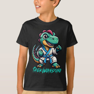 Funny Martial Arts Karate Taekwondo Dino Animal Cu T Shirt