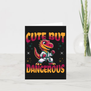 Funny Martial Arts Karate Taekwondo Dinosaur Anima Kort