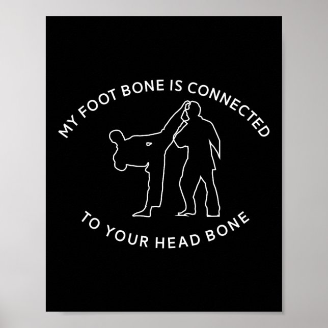 Funny Martial Arts Taekwondo Karate Tkd Kickboxing Poster (Framsidan)