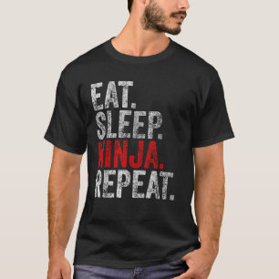 Funny Martial Ninja Costume Eat Ssov Ninja Repeat T Shirt