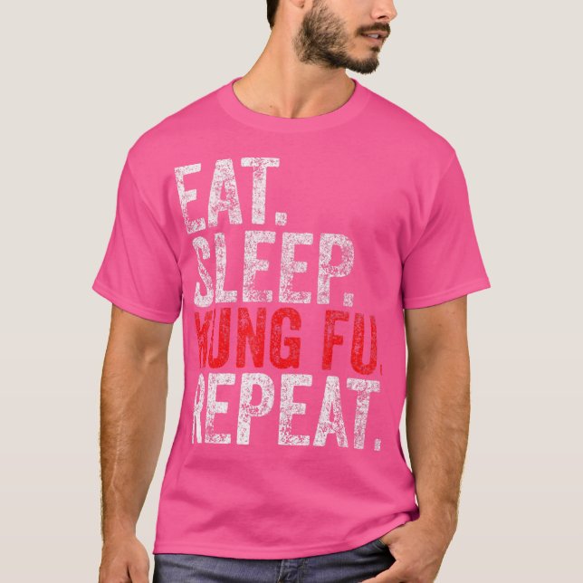 Funny Martial Ninja Costume Gift Eat Ssov Kung fu T Shirt (Framsida)