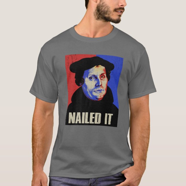 Funny Martin Luther Costume Nailit T Shirt (Framsida)