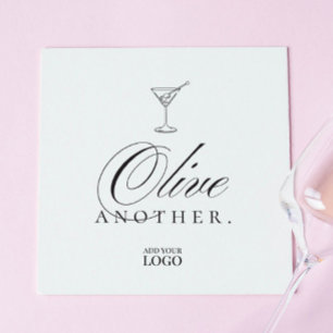 Funny Martini Olive Pub Restaurant Cocktail Pappersservett