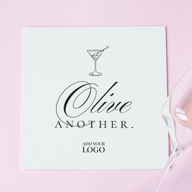 Funny Martini Olive Pub Restaurant Cocktail Pappersservett (Skapare uppladdad)