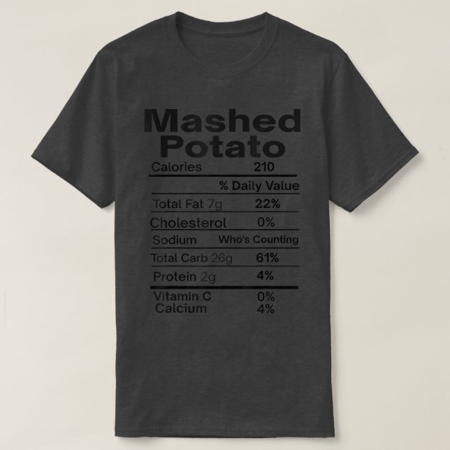 Funny Maschpotato Nutrition Thanksgiving F T Shirt (Design framsida)