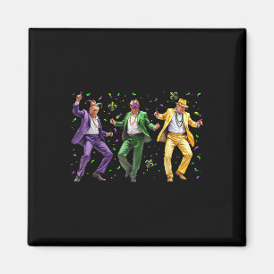 Funny Mask Trump Dance Mardi Gras New Orleans Magnet