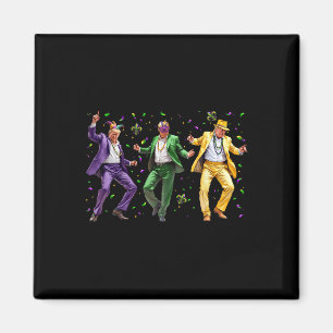 Funny Mask Trump Dance Mardi Gras New Orleans Ym Magnet