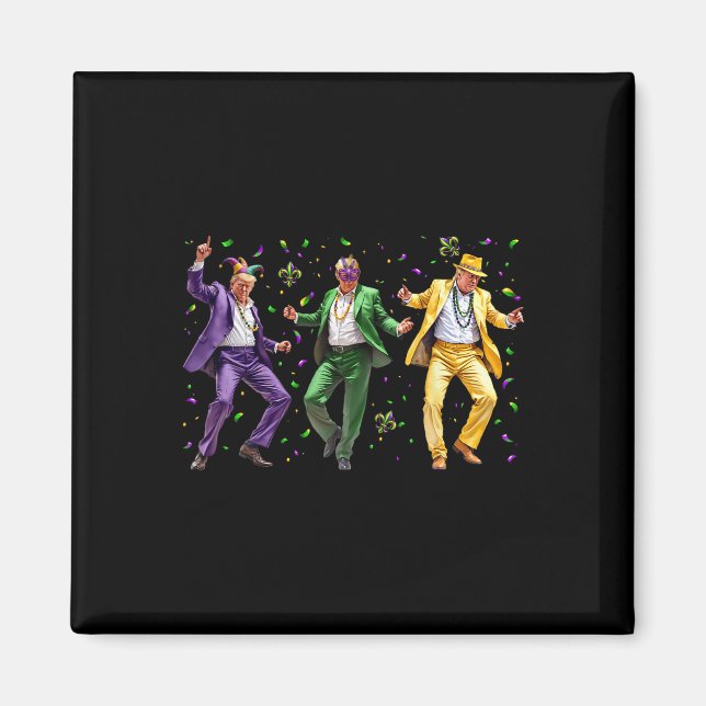 Funny Mask Trump Dance Mardi Gras New Orleans Ym Magnet (Framsidan)