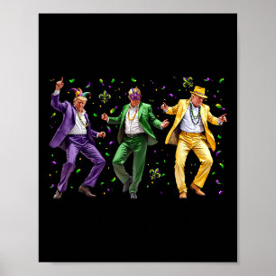 Funny Mask Trump Dance Mardi Gras New Orleans Ym Poster