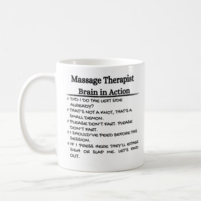 Funny Massage Therapist Kaffemugg (Vänster)