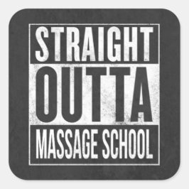 Funny Massage Therapy Student School Studenten Fyrkantigt Klistermärke