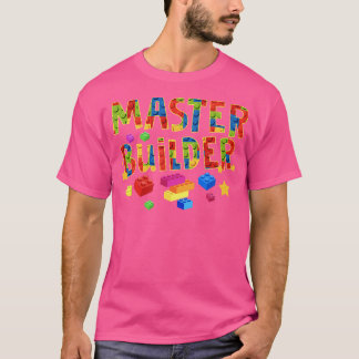 Funny Master Builder Bygger blockera Brick Builder T Shirt