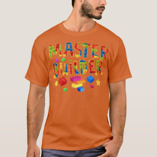 Funny Master Builder Bygger blockera Brick Builder T Shirt