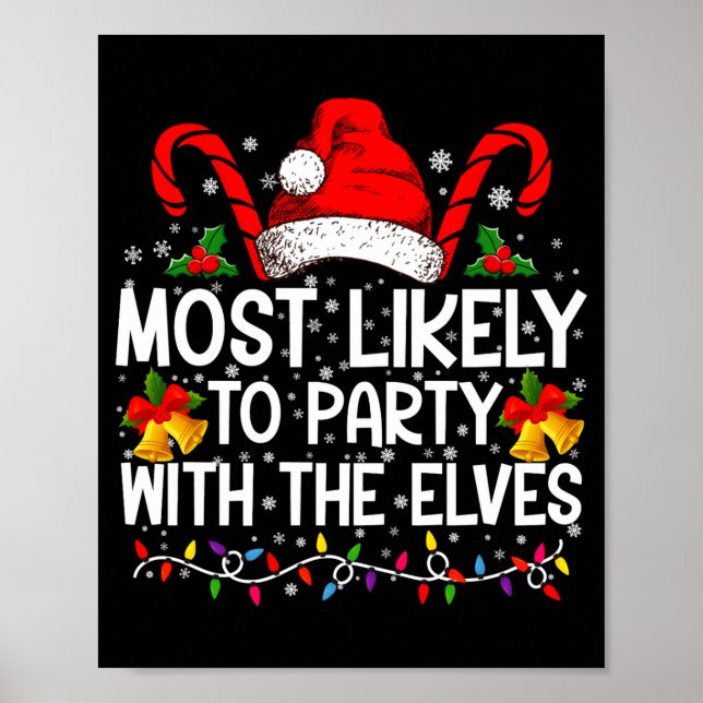 Funny Matching Christmas Most Likely To Party  Poster (Framsidan)