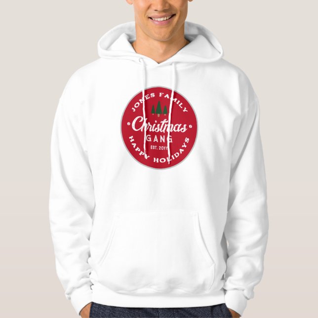 Funny Matching Family Jul Gang Hoodie (Framsida)