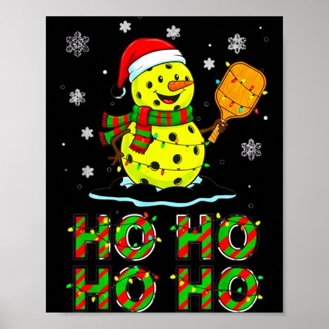 Funny Matching Family Santa Ho Ho Ho Ckleball Chri Poster (Framsidan)