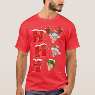 Funny Matching Family Santa Ho Ho Ho Pizza Christm T Shirt