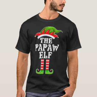 Funny Matching Family The Papaw Elf Christmas Cost T Shirt