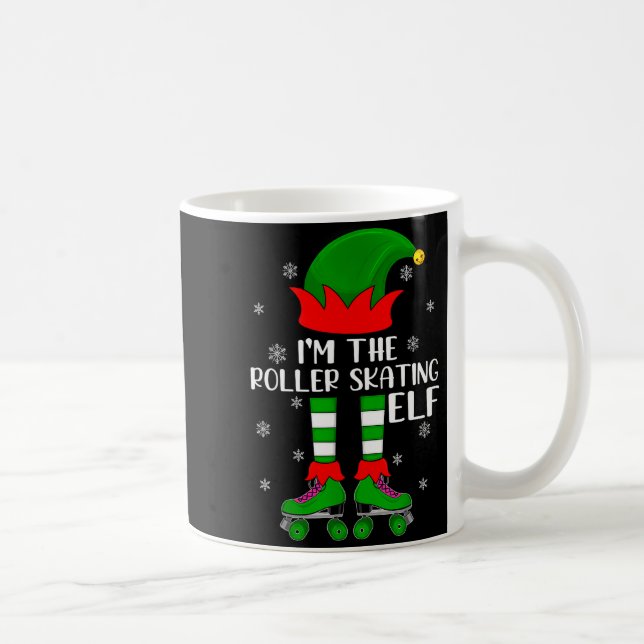 Funny Matching Group The Roller Skating Elf Christ Kaffemugg (Höger)