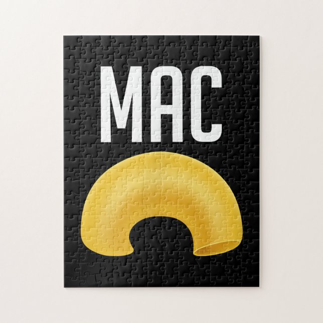 Funny Matching Macaroni och Cheese Halloween Pussel (Vertikal)
