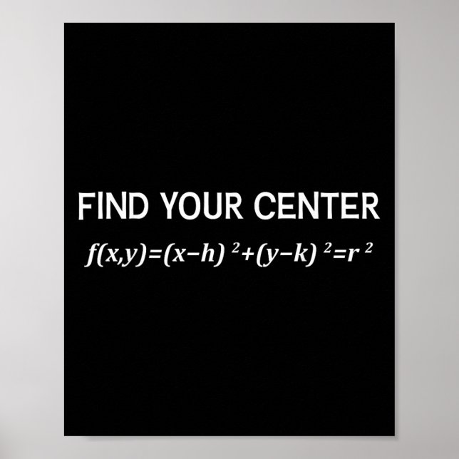 Funny matematik för att hitta din centercirkellekv poster (Framsidan)