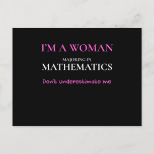 Funny matematik Major Gift Women Math Degree Bir Vykort