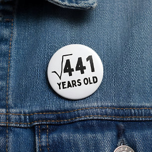 Funny Math 21:a födelsedagen Knapp