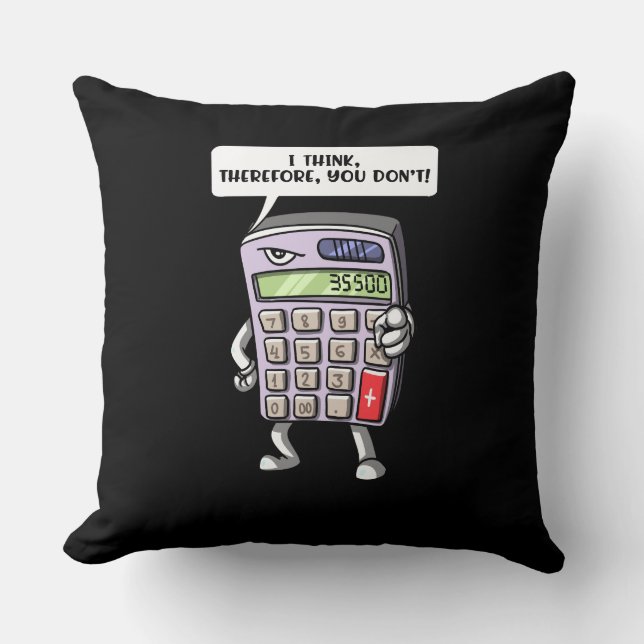 Funny Math Algebra Calculator Mathematics Joke Kudde (Framsida)