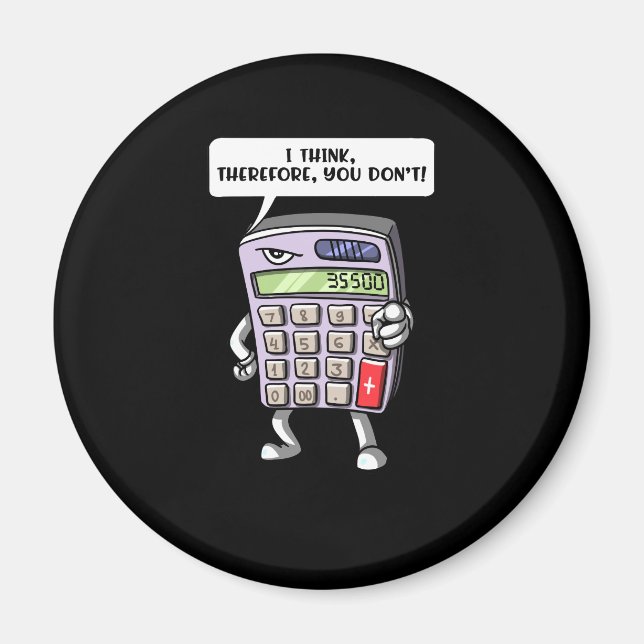 Funny Math Algebra Calculator Mathematics Joke Magnet (Framsidan)