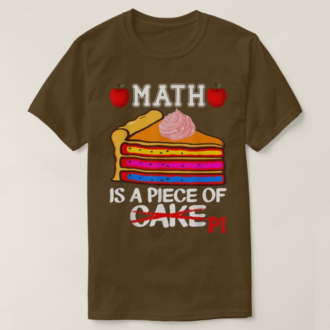 Funny Math är en Biet i Paj Lärare Student Pi Da T Shirt (Design framsida)