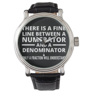 Funny Math BRA LINE NUMERATOR DENOMINATOR Armbandsur
