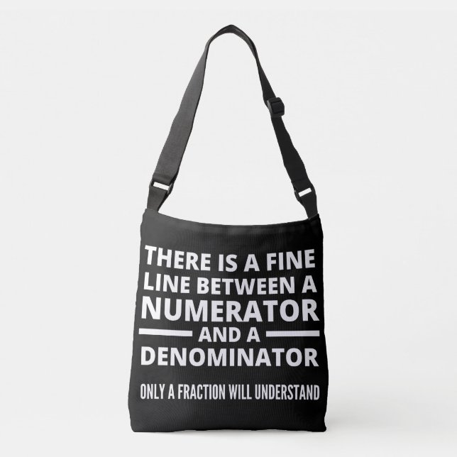 Funny Math BRA LINE NUMERATOR DENOMINATOR Axelväska (Framsida)