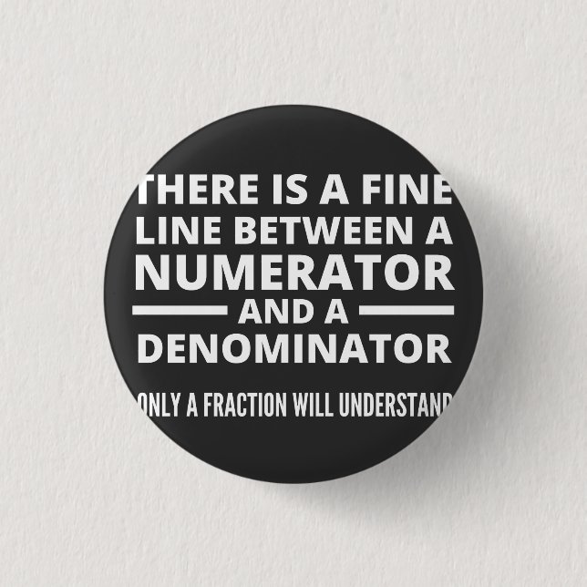 Funny Math BRA LINE NUMERATOR DENOMINATOR Knapp (Framsida)