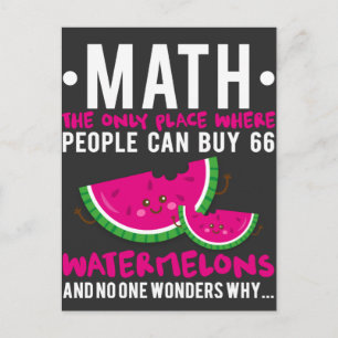 Funny Math Calculation Humor Back to school Vykort