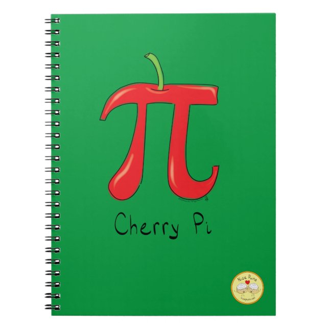 Funny Math Cherry Pi Symbol Anteckningsbok (Framsidan)