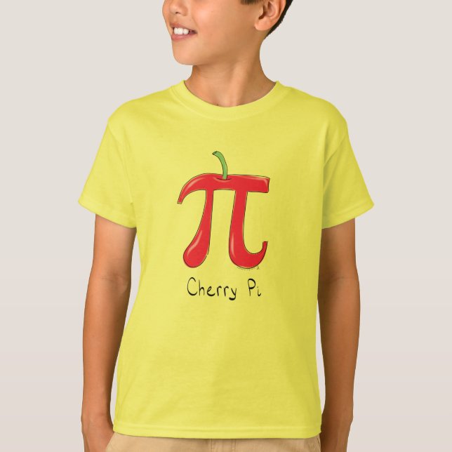 Funny Math Cherry Pi Symbol T Shirt (Framsida)