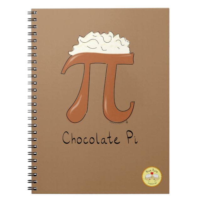Funny Math Chocolate Pi Symbol Anteckningsbok (Framsidan)