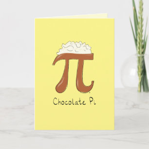 Funny Math Chocolate Pi Symbol Kort