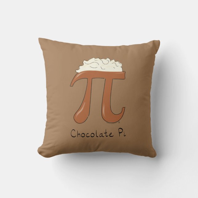 Funny Math Chocolate Pi Symbol Kudde (Framsida)