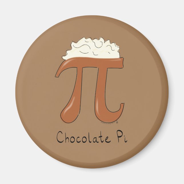 Funny Math Chocolate Pi Symbol Magnet (Framsidan)