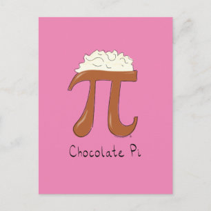 Funny Math Chocolate Pi Symbol Vykort