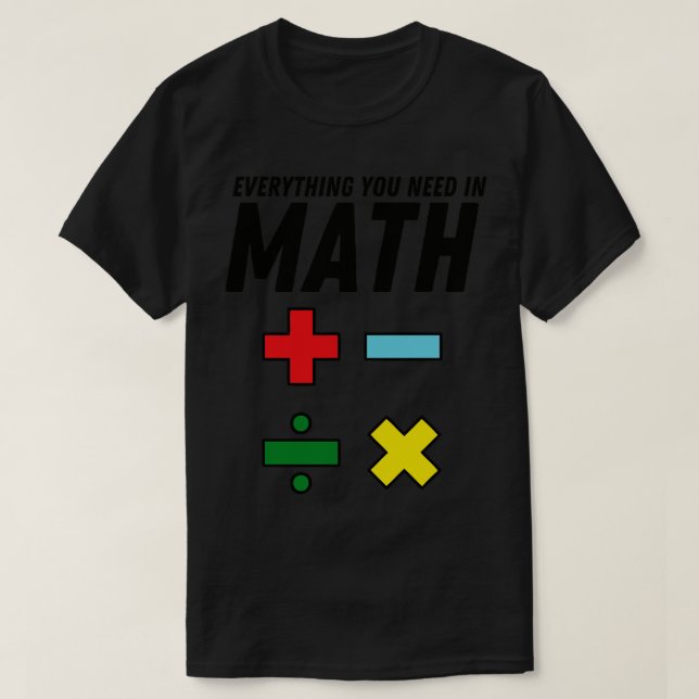 Funny Math citat Matematic Teacher 1 T Shirt (Design framsida)