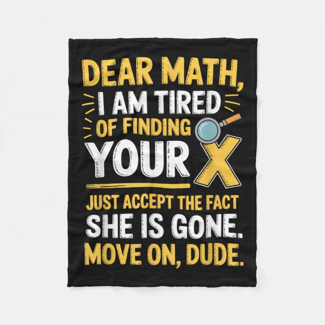 Funny Math Design For Boys Girls Math Teachers Men Fleecefilt (Framsidan)