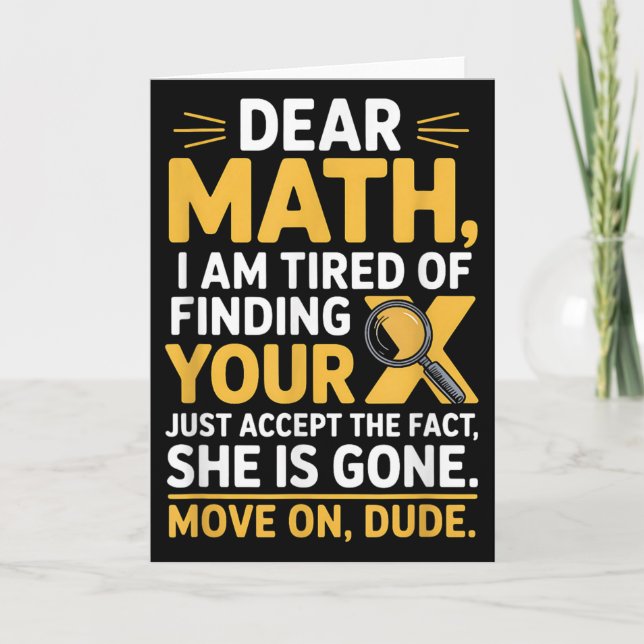Funny Math Design For Boys Girls Math Teachers Men Kort (Framsida)