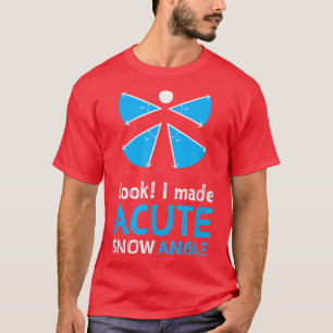 Funny Math för manar Women Kids Acute Snö Vinkel T Shirt