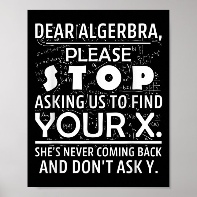 Funny Math For Math Lovers Nerd Nerdy Hilarious De Poster (Framsidan)